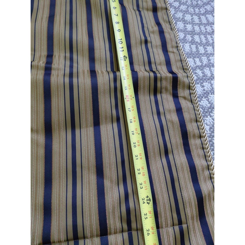 2 Ashley Pillow Shams Euro Square 26X26 Gold Black Stripe Luxury Decor Old Money - Picture 8 of 8